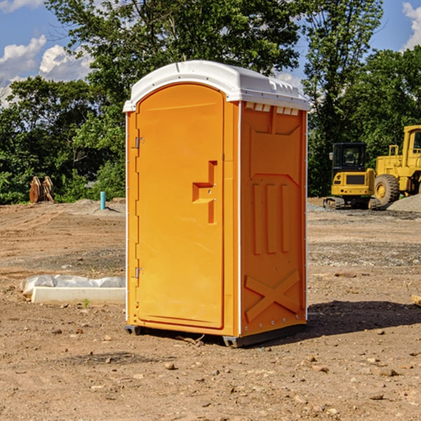 what is the maximum capacity for a single portable restroom in Harrah